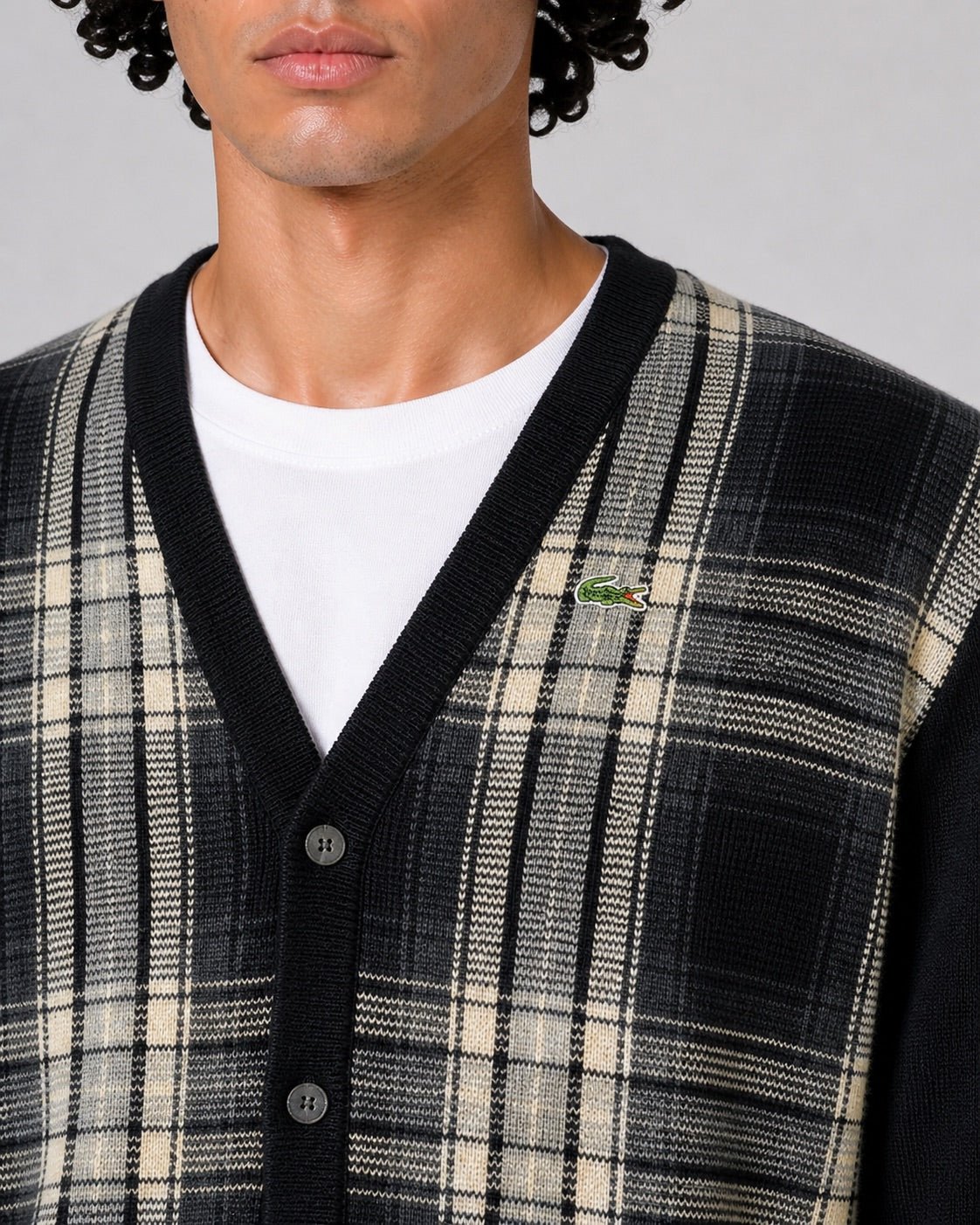 Lacoste Vintage Button-Up Cardigan