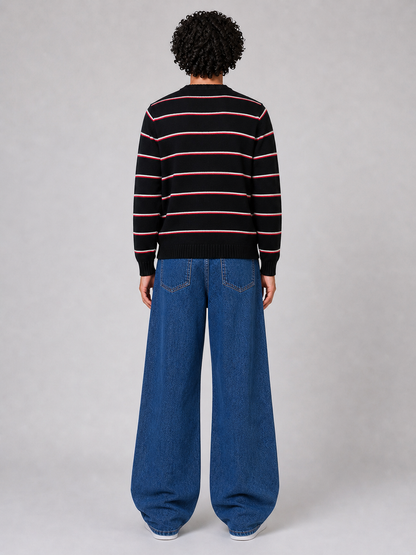 Lacoste Vintage Striped Knit Sweater