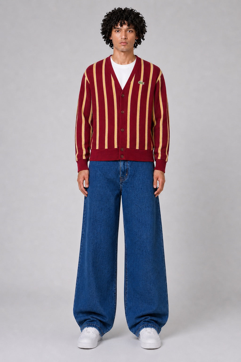 Lacoste Vintage Button-Up Cardigan