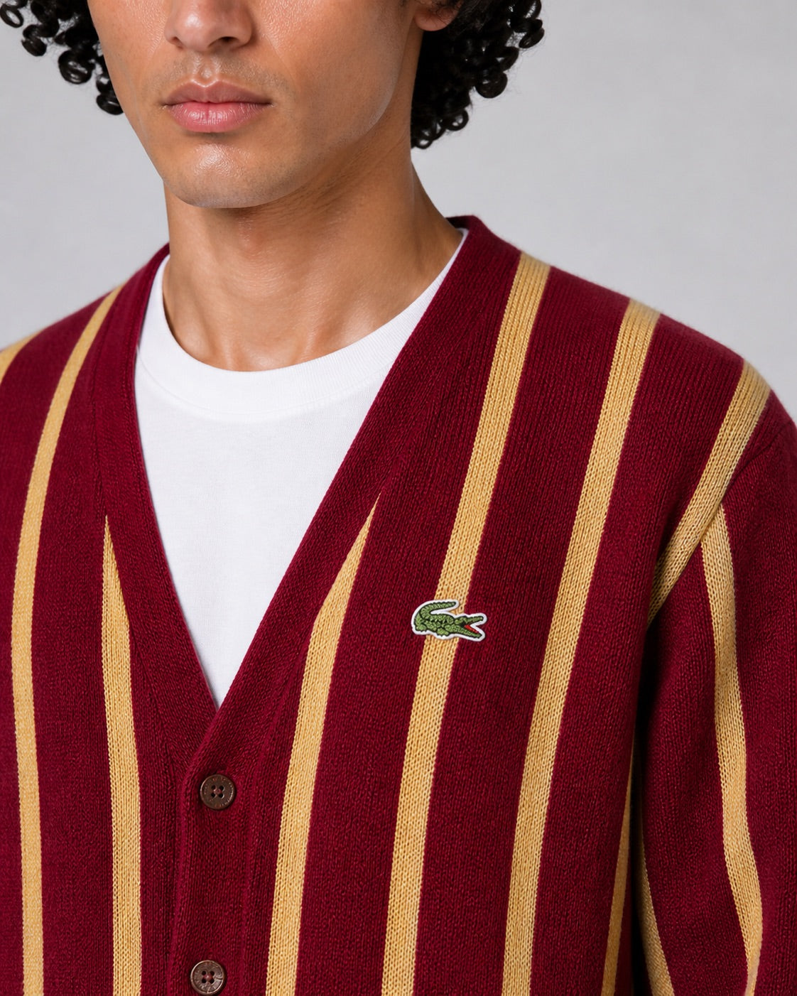Lacoste Vintage Button-Up Cardigan