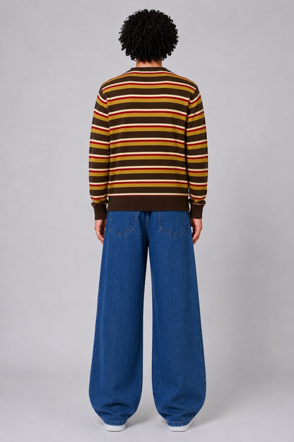 Lacoste Vintage Striped Knit Sweater
