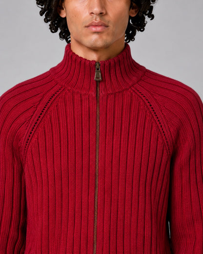 Tommy Hilfiger Vintage Full-Zip Ribbed Sweater